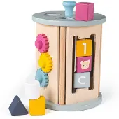 Bigjigs Rolling Activity Box und Form Eintopf aus Holz, 5dlg.
