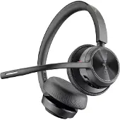 Poly Voyager 4320 USB-A Headset +BT700 Dongle, für Microsoft Teams , Verkabelt & Kabellos, Büro/Callcenter, 20 - 20000 Hz, 162 g, Kopfhörer, Schwarz