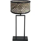 Steinhauer Tischlampe Stang, schwarz, für Wohn- / Esszimmer, Metall, Tischlampe
