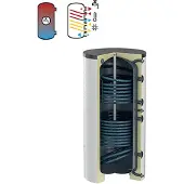 Flamco Standspeicher Duo-Solar 400 l, d= 750, weiß, mit Isolierung