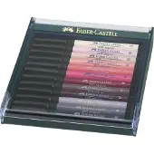 Faber-Castell Tuschestift PITT artist pen brush 12er Etui Hauttöne