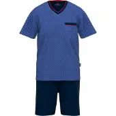 Götzburg Shorty "Manhattan" 2 tlg. Kurzarm, V-Ausschnitt, kurze Hose, Baumwolle, weich