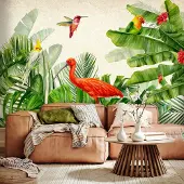 Artgeist Fototapete – Exotische Vögel – dritte Variante