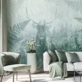 Artgeist Fototapete – Rehe im Farn – dritte Variante