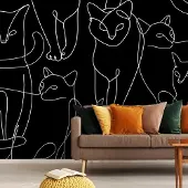 Artgeist Fototapete – Katzengewohnheiten – erste Variante