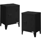 ML-Design 2Er Set Aktenschrank 40x30x57,5 cm Schwarz Stahl Freistehend