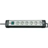 Brennenstuhl -Line Steckdosenleiste 6-fach schwarz/lichtgrau 5m H05VV-F 3G1,5, 1951560101