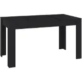 vidaXL Esstisch Schwarz 140x74,5x76 cm Holzwerkstoff
