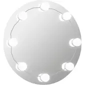 vidaXL Wandspiegel mit LED-Beleuchtung Rund Glas