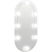 vidaXL Spiegel mit LED-Leuchten 60x30 cm Glas Oval