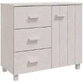 vidaXL Sideboard HAMAR Weiß 90x40x80 cm Massivholz Kiefer