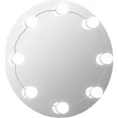 vidaXL Wandspiegel mit LED-Beleuchtung Rund Glas