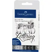 Faber Castell Faber-castell Pitt 9 Creativ Lettering Einsteiger-set