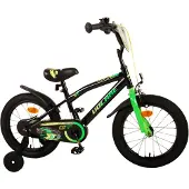 Volare Kinderfahrräder Jungen Super GT 16 Zoll 25,5 cm Jungen Rücktrittbremse Schwarz/Grün