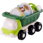 Cavallino Toys Strand-Kippwagen mit Eimerset, grün, 5-teilig