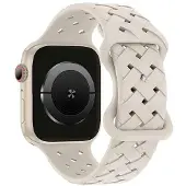 Beline pasek Apple Watch Silicone Woven 38/40/41mm beżowy /starlight box