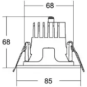 Brumberg Apollo Micro facettiert, rund, DALI, 4000 K weiß