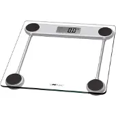 Clatronic digitale Personenwaage mit Glas-Oberfläche | Waage Personen mit Messbereich von 2,5–150 kg | Körperwaage mit LCD-Display | Wage PW 3368