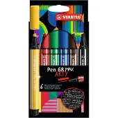 Stabilo Filzstifte - Pen 68 Max Arty - 6 st. - Mehrfarbig - - One Size - Filzstifte