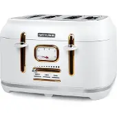 Muse MS-131 W, 4 Scheibe(n), Weiß, Galvanisiertes Stahl, Edelstahl, 1800 W, 220-240 V, 50-60 Hz