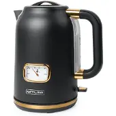 Muse MS-030 BC, 1,7 l, 2200 W, Schwarz, Edelstahl, Wasserstandsanzeige, Drahtlos