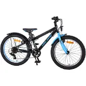 Volare Rocky Kinderfahrrad - 20 Zoll - Blau Schwarz - 85 % montiert - 6 Gänge - Prime Collection