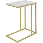 SoBuy FBT87-G Industrieller Beistelltisch - Goldrahmen - 48x61x30 cm