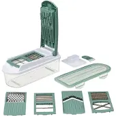 JJA 5 Five Simply Smart Multi-Zerkleinerer 10-tlg. Obst- und Gemüseschneider, Kunststoff, Edelstahl, 128790