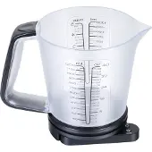 KINGHOFF Küchenwaage mit Messbecher, scwarz, 1,5 l