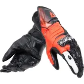Dainese Carbon 4 Long Schwarz Fluo Rot Weiß Handschuhe Größe 3XL