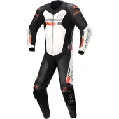 Alpinestars GP Force Chaser Lederkombi 1-Teiliger Black White Red Fluo, Größe: 58