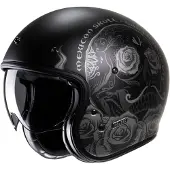 HJC V31 Desto Schwarz Grau MC5Sf Open Face Helmet Größe L