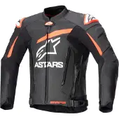Alpinestars GP Plus V4 Motorrad Lederjacke, schwarz/rot/weiß, 58