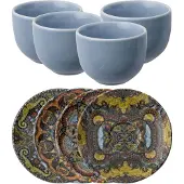 Arthur Krupp Tassen & Untertassen Porzellan Mandala (4-Teilig)