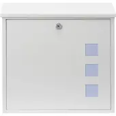 BURG-WÄCHTER Sterling Aire Briefkasten, aus Stahl, weiß