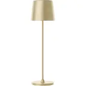 Brilliant portable LED Außentischleuchte KAAMI | Höhe: 37cm | gold matt | aufladbar über USB | Metall/Kunststoff
