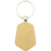 Combicraft Holz Schlüsselanhänger Hexagon 48x35 mm - 25 Stück - Ohne Aufdruck