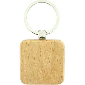 Combicraft Holz Schlüsselanhänger Quadrat 40x40 mm - 25 Stück - Ohne Aufdruck