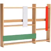 Hubsch Arki Wall Shelf/magazine Holder Natural/multicolour | 881921