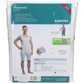 Suprima 4698 Pflegebody ohne Arm mit Beinreißverschluss weiß L, 1 Stück