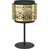Eglo Tischlampe Sandbach, elegante Nachttischlampe, Tischleuchte aus Metall und Messing, Tisch-Lampe für Wohnzimmer und Schlafzimmer, E27 Fassung