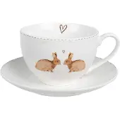 Clayre & Eef Kaffeetasse in Weiß - 200 ml - onesize