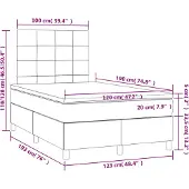 vidaXL Boxspringbett mit Matratze Dunkelbraun 120x190 cm Stoff