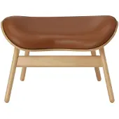 UMAGE - A Conversation Piece Ottoman, Eiche natur / Lederoptik Cognac