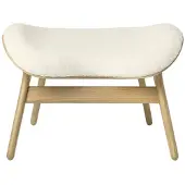 UMAGE - A Conversation Piece Ottoman, Eiche / Teddy weiß