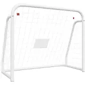 vidaXL Fußballtor mit Netz Weiß 125x96x60 cm Stahl & Polyester