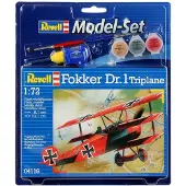 Revell Fokker DR.1 Triplane, Fixed-wing aircraft model, Montagesatz, 1:72, Fokker Dr.I, Kunststoff, First World War