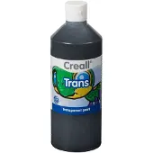 Creall transparente Farbe schwarz - 500ml Bastelfarbe für Kinder