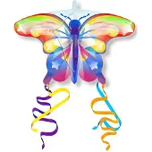 Kites Ready 2 Fly - Pop-up-Mini-Nylon-Drachen-Schmetterlings-Regenbogen