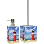 Sanilo Bad-Accessoire-Set »Leuchtturm«, Blau, Rechteckig